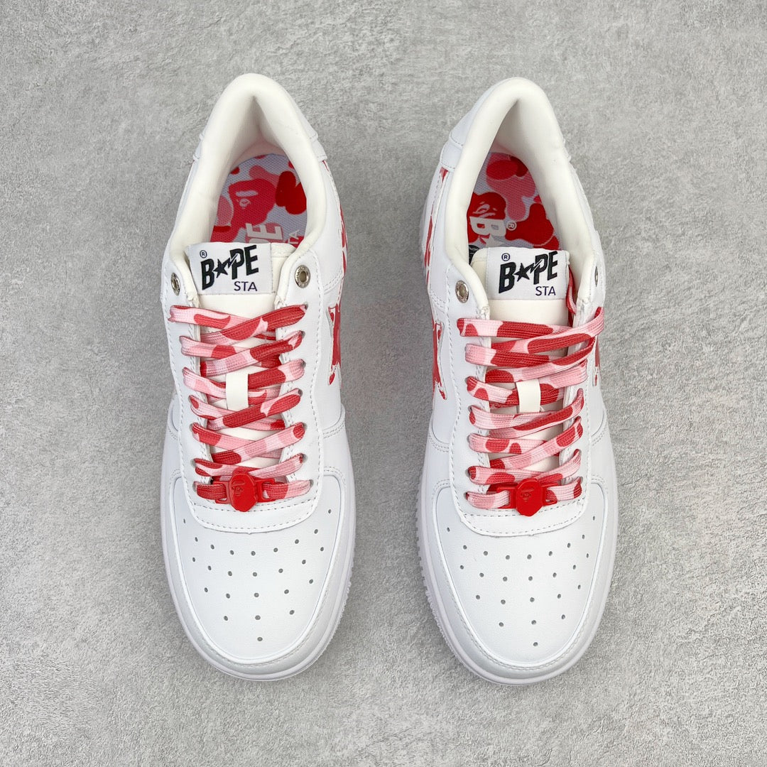 A Bathing Ape Bape Sta Low "White ABC Camo Pink"