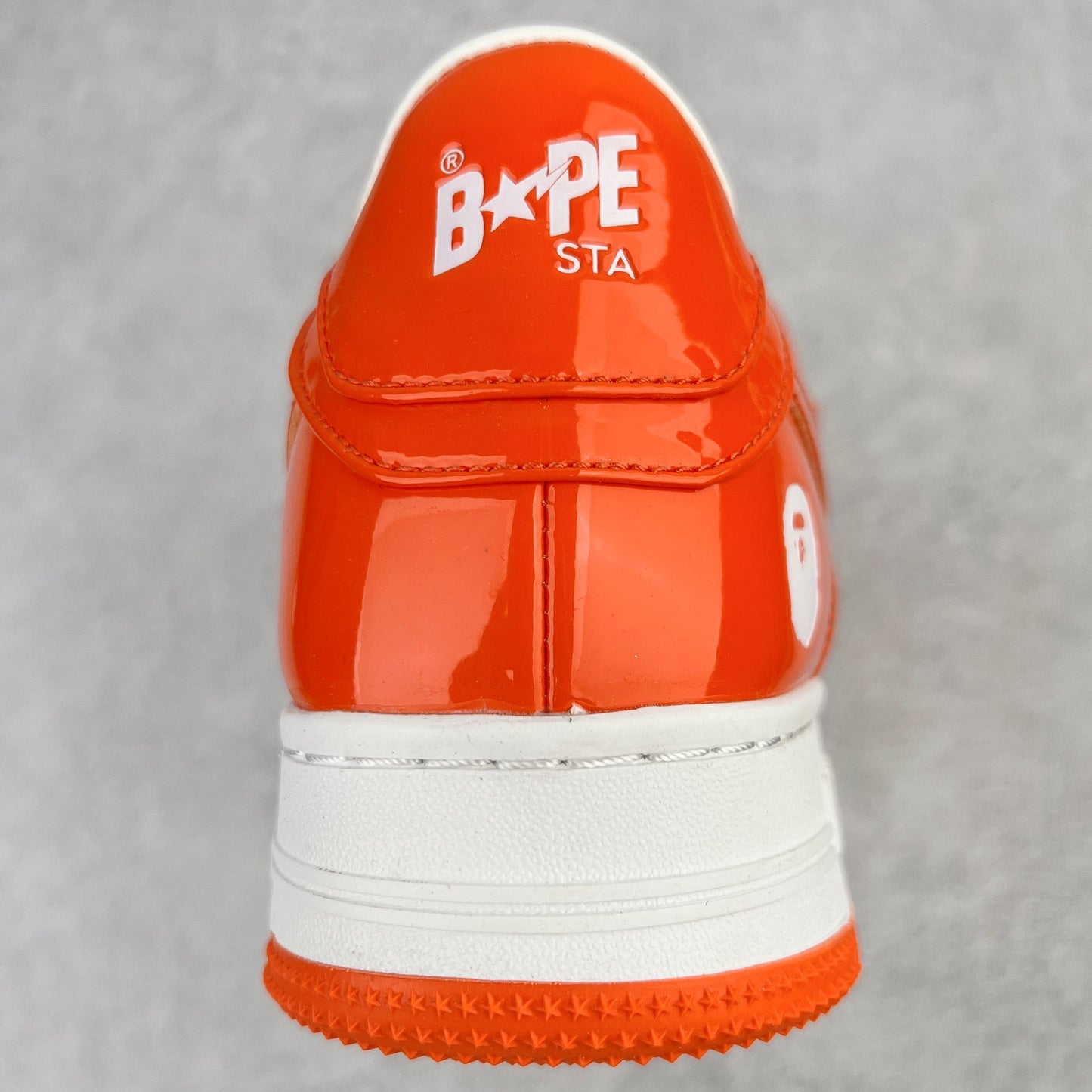 Bape Sta Patent Leather Orange White