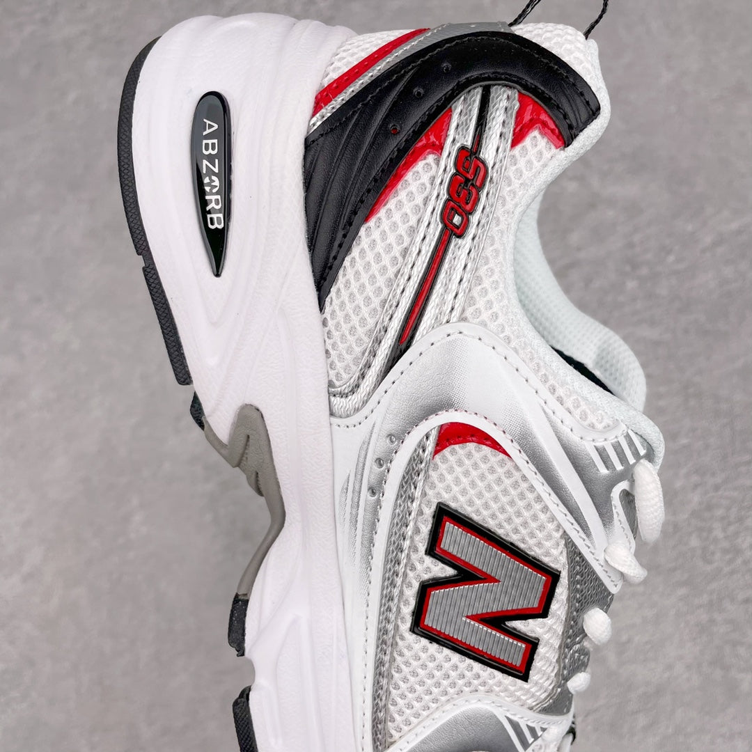 New Balance 530 White Silver Red