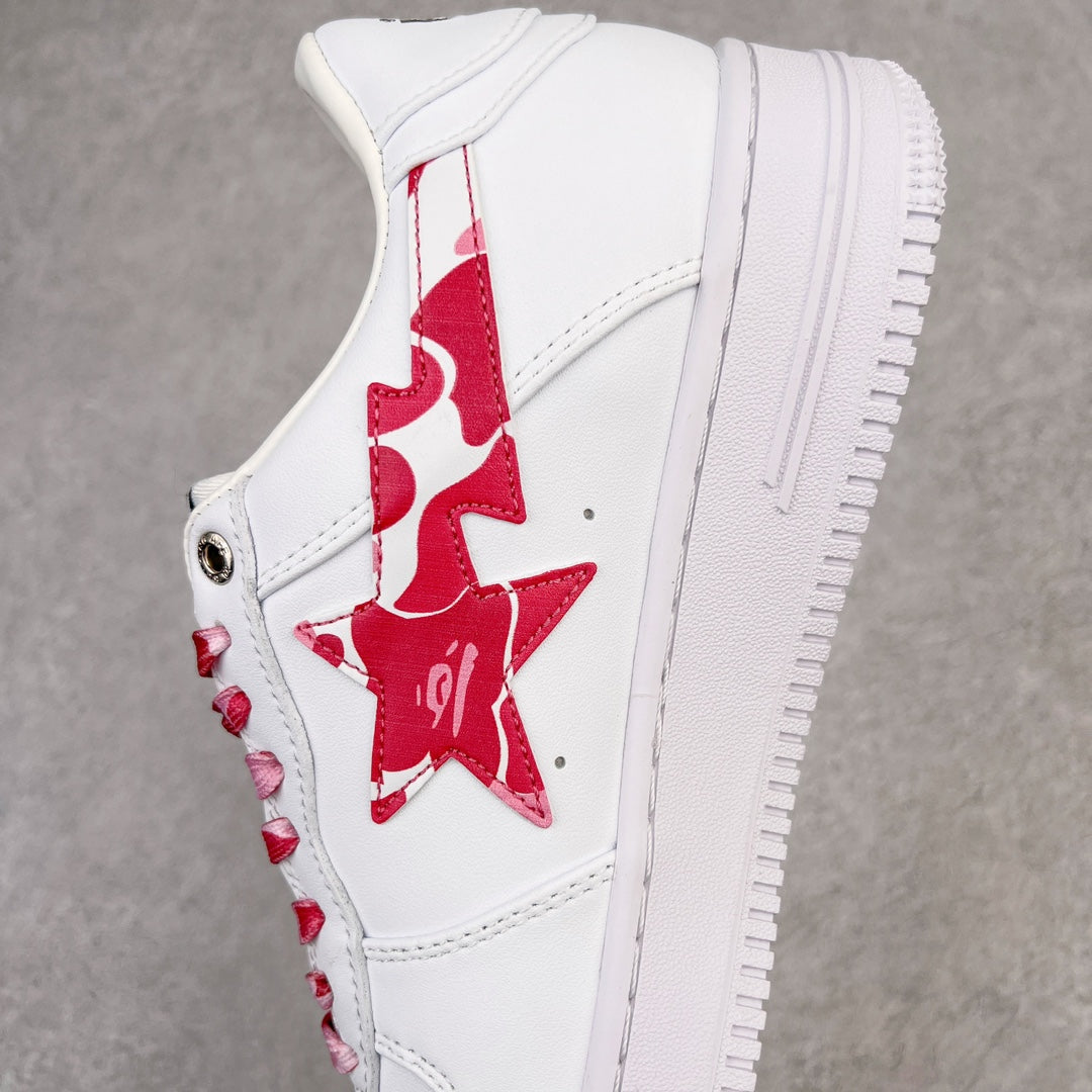 A Bathing Ape Bape Sta Low "White ABC Camo Pink"