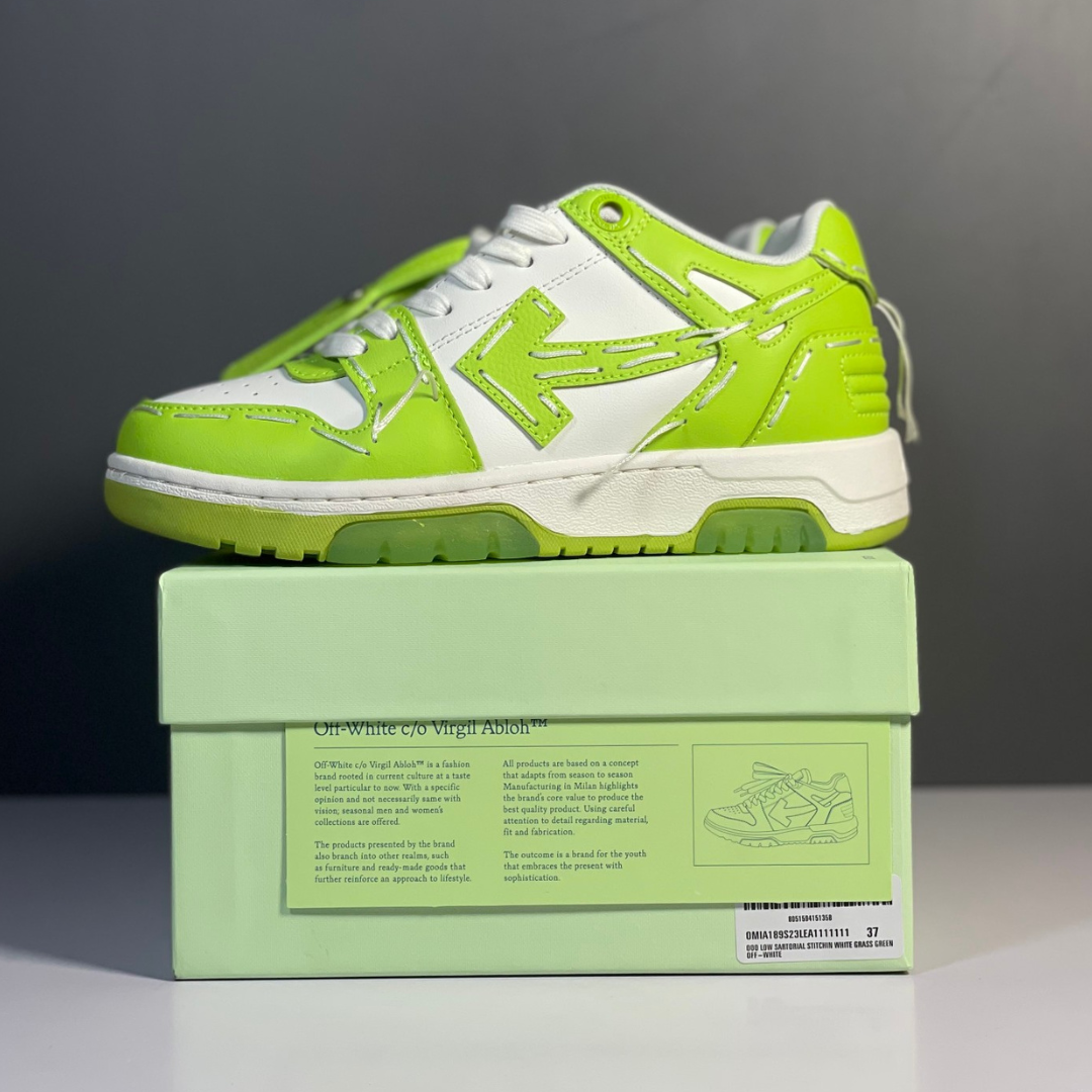 OFF-WHITE Out Of Office Sartorial Stitching White Light Green