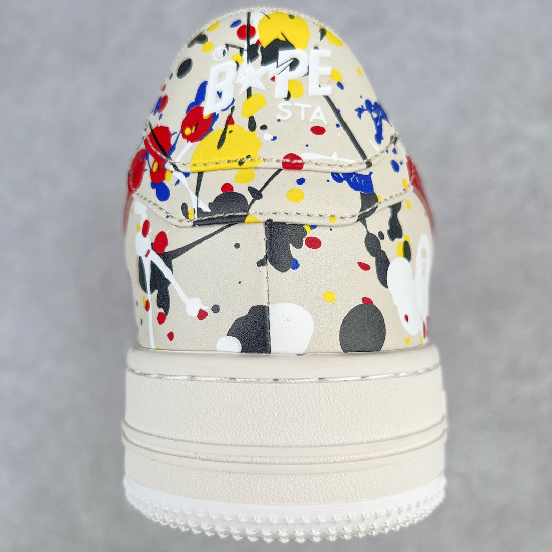 Bape Bathing Ape Star Paint Splatter Ivory