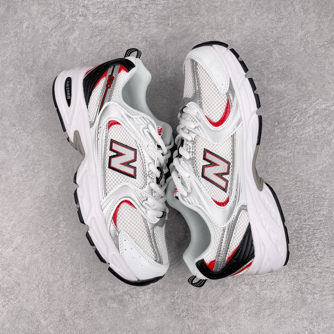 New Balance 530 White Silver Red