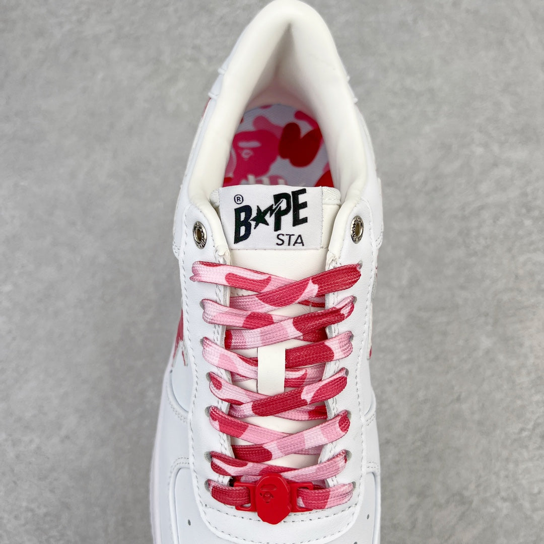 A Bathing Ape Bape Sta Low "White ABC Camo Pink"