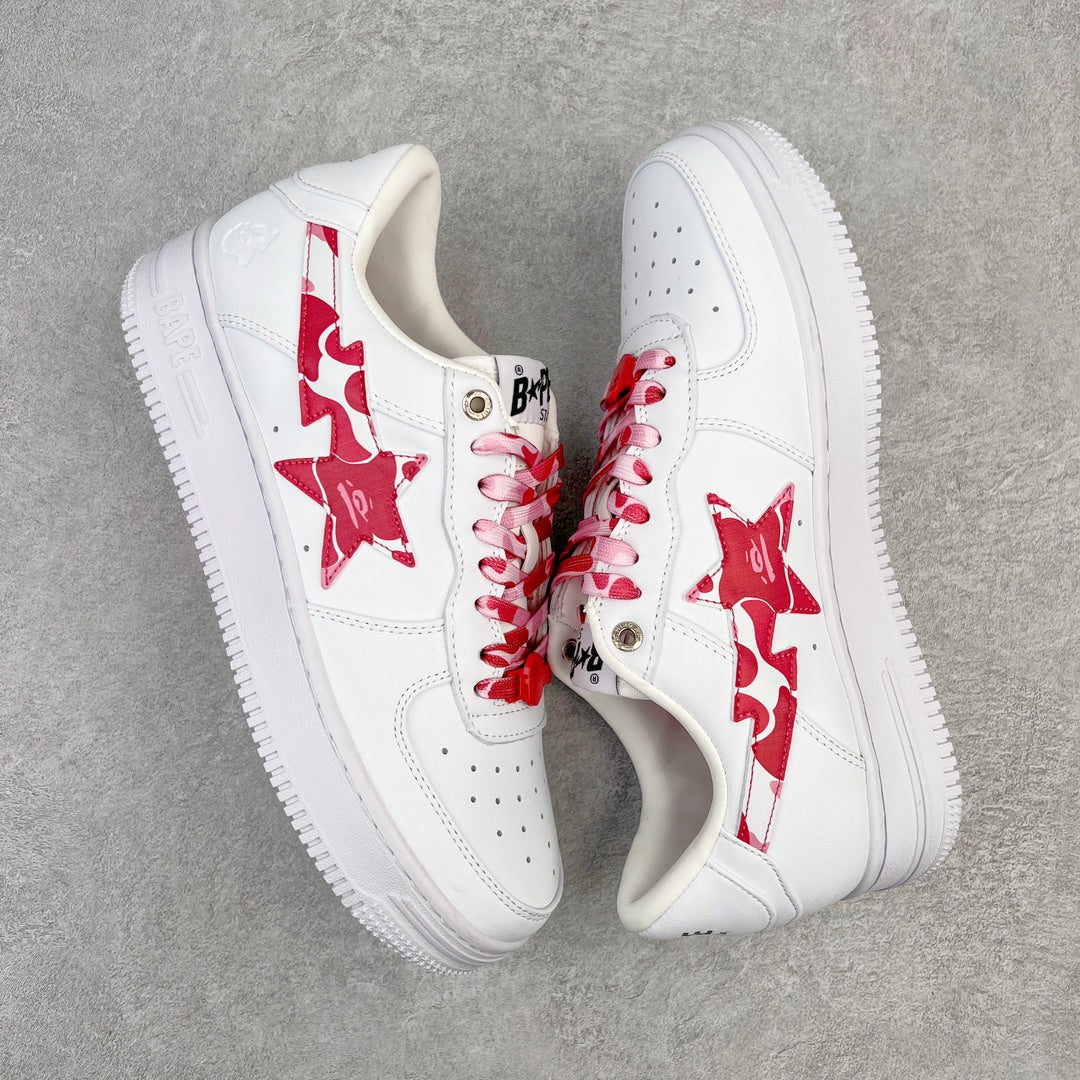 A Bathing Ape Bape Sta Low "White ABC Camo Pink"