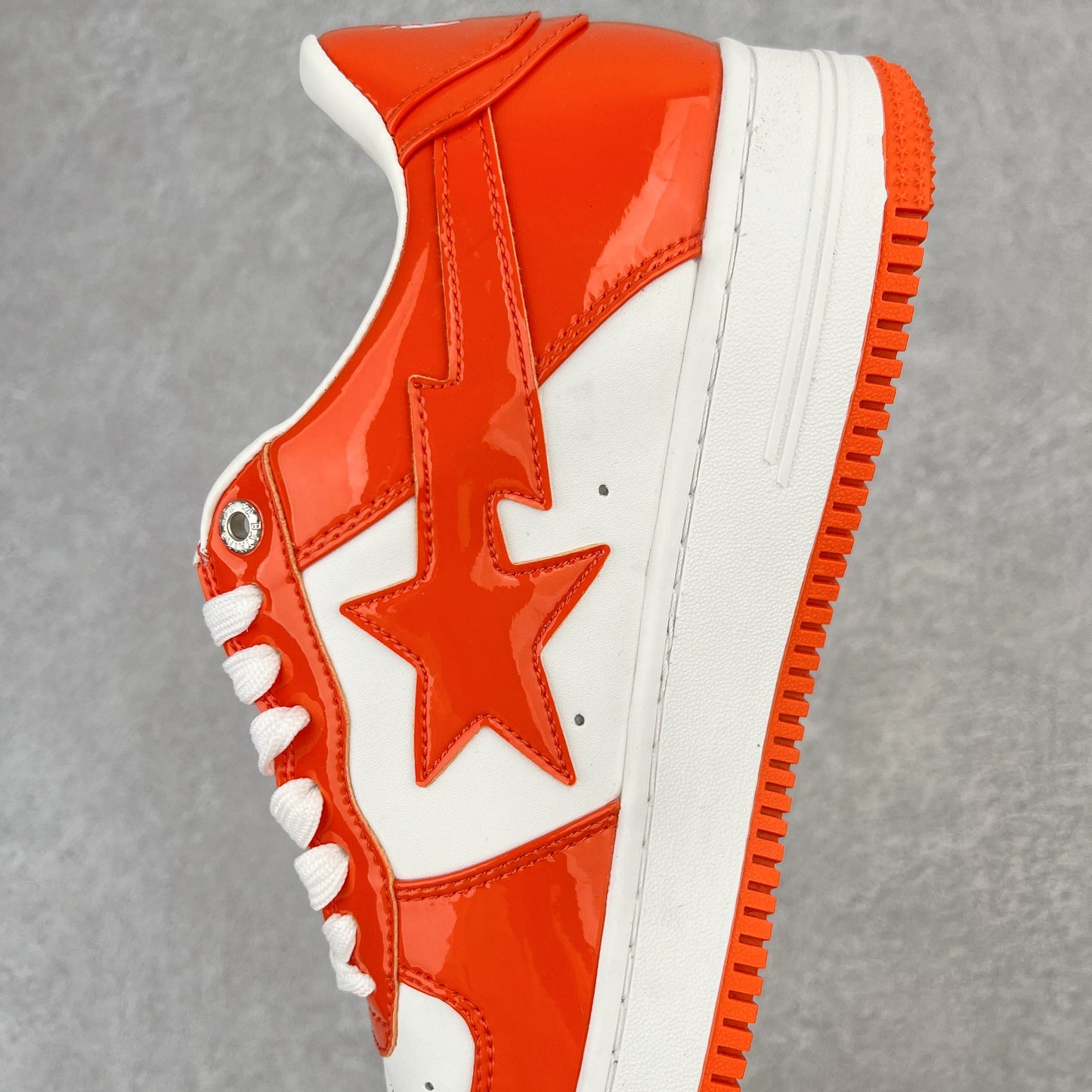 Bape Sta Patent Leather Orange White