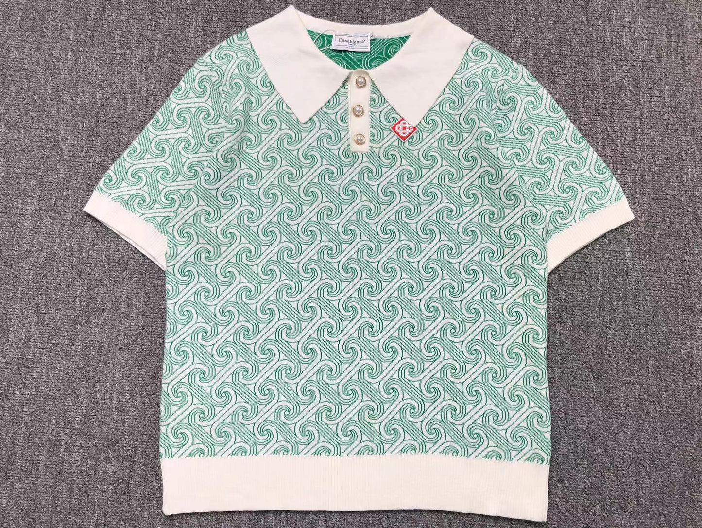 Polo de jacquard monogramado CASA BLANCA