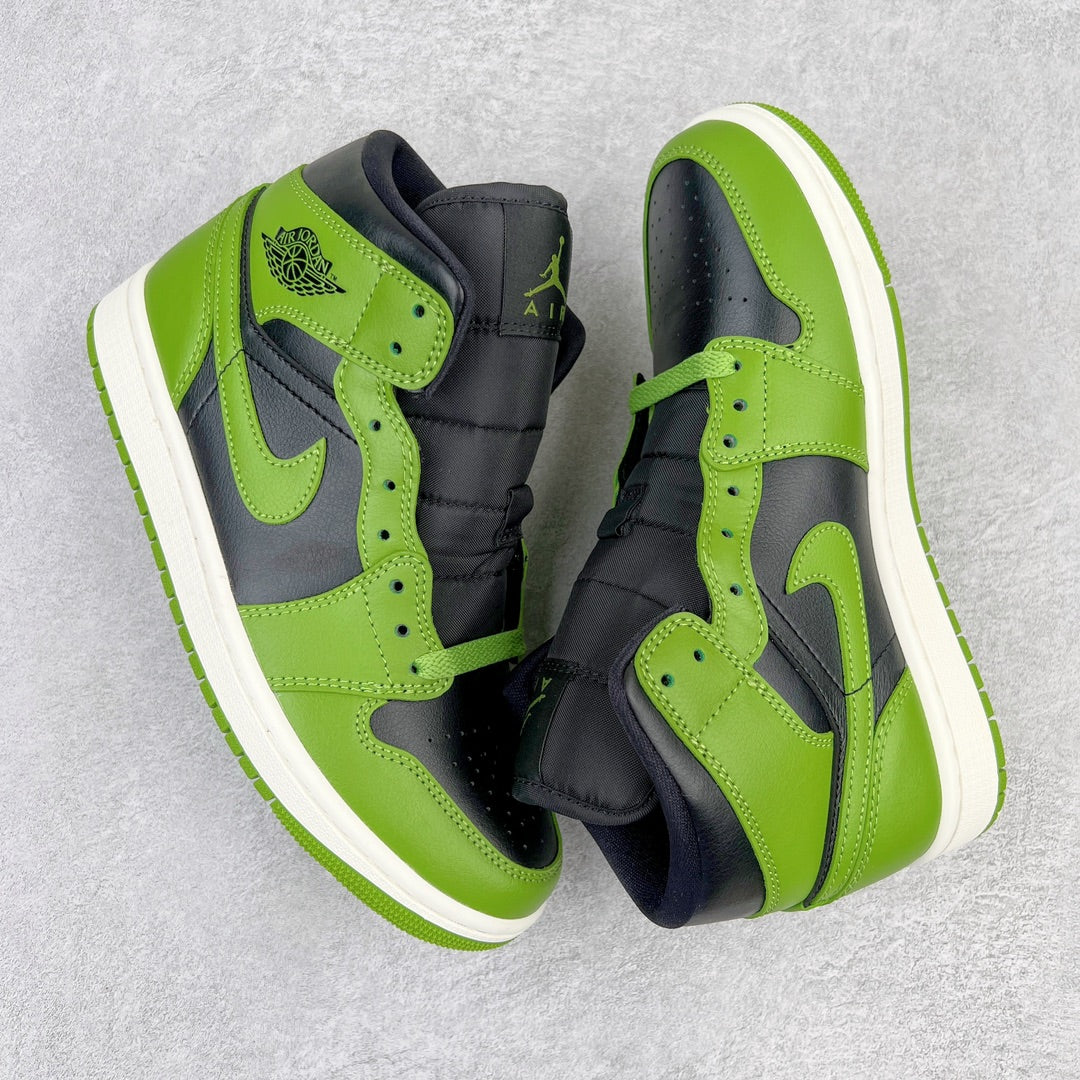 Air Jordan 1 Mid Green Black