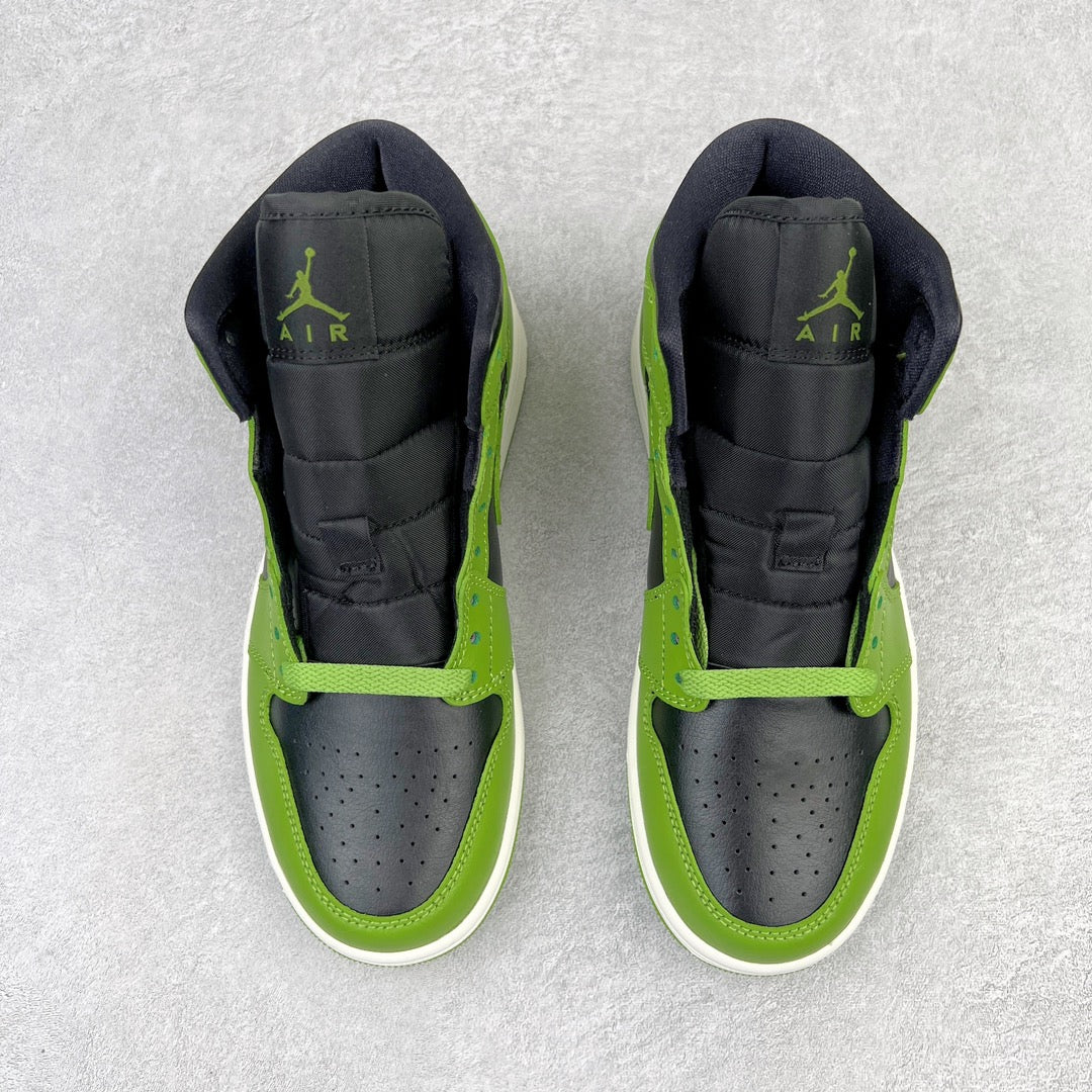 Air Jordan 1 Mid Green Black