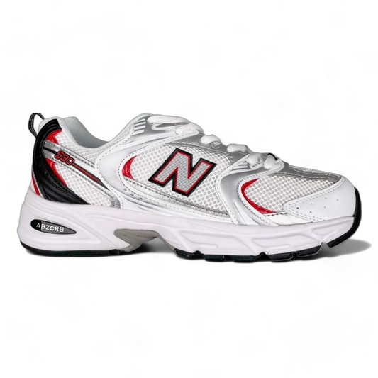 New Balance 530 White Silver Red
