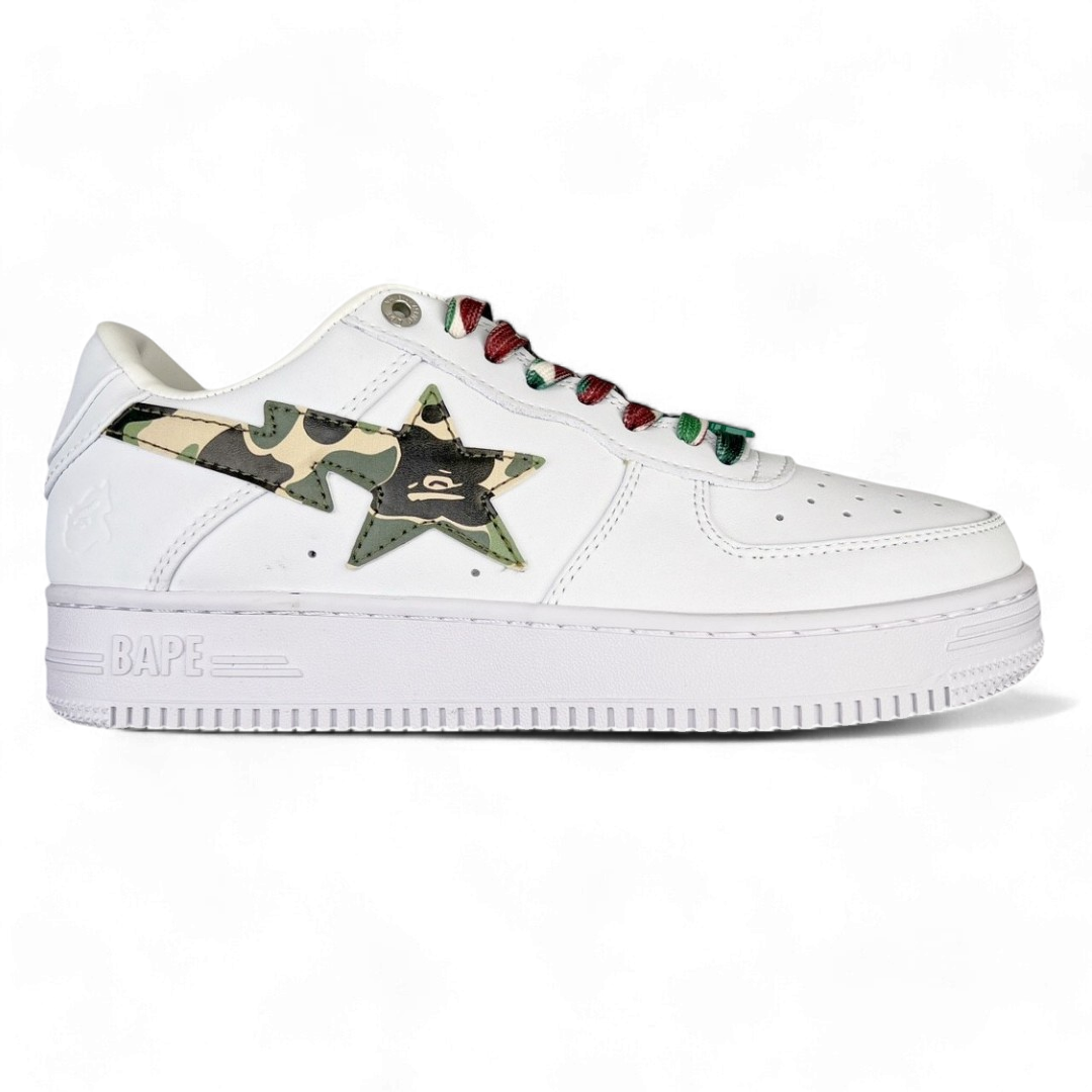 A Bathing Ape Bape Sta Low ABC Camo White Green