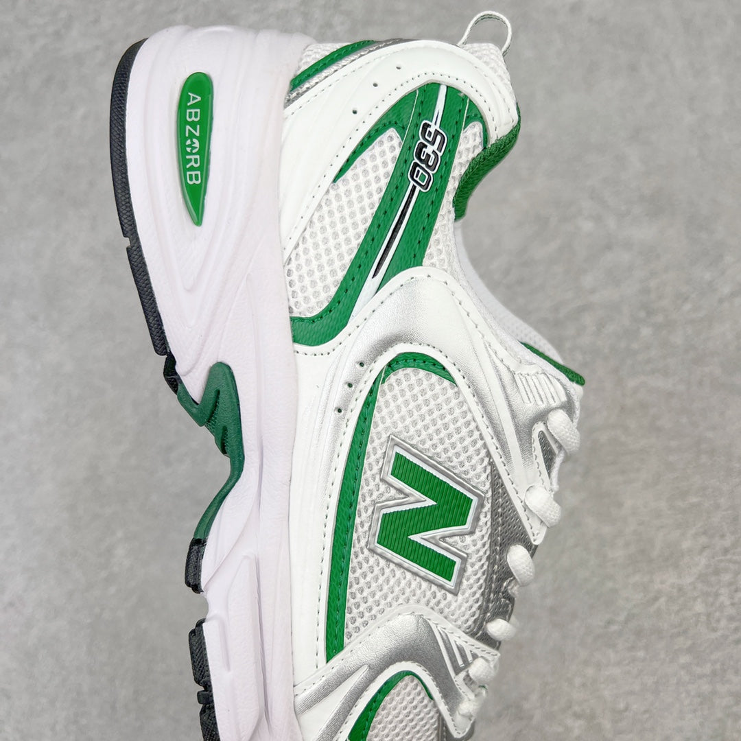 New Balance 530 White Nightwatch Green
