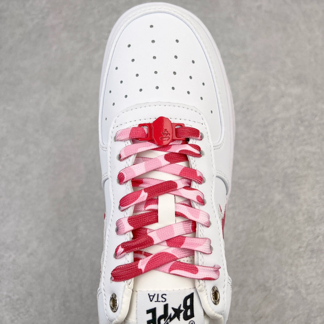 A Bathing Ape Bape Sta Low "White ABC Camo Pink"