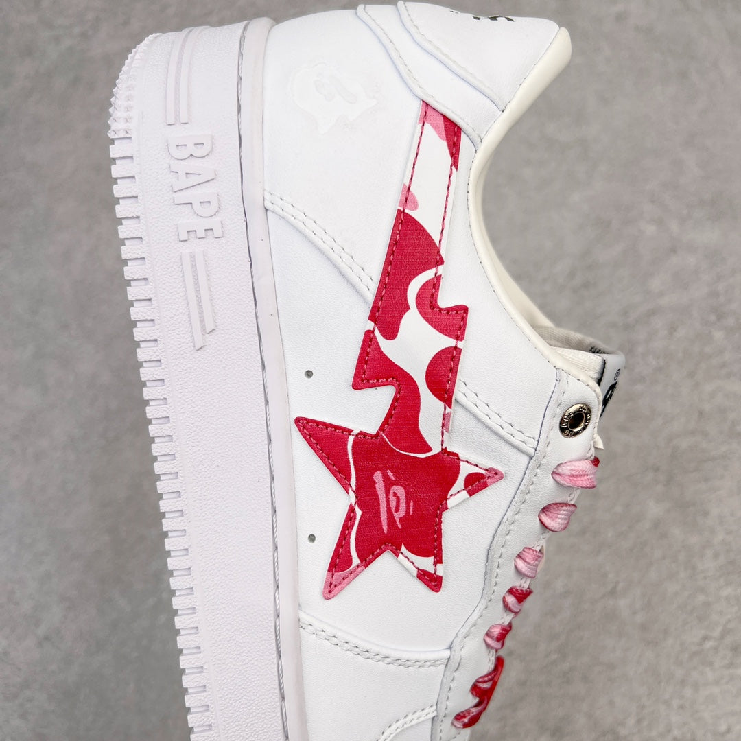 A Bathing Ape Bape Sta Low "White ABC Camo Pink"