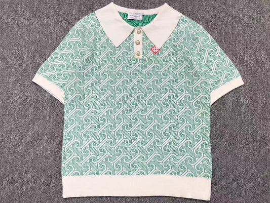 Polo de jacquard monogramado CASA BLANCA